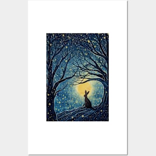 Hare, Pagan Hare, Pagan Art, Moon, Animal, Posters and Art